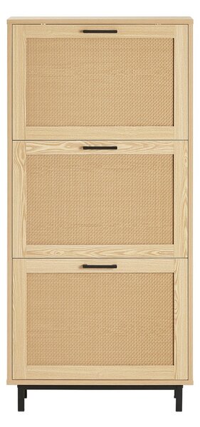 Sobuy Fsr155-N Výklopný Botník Úzký Botník Komoda Na Boty Přírodní 60 X 127 X 24 Cm