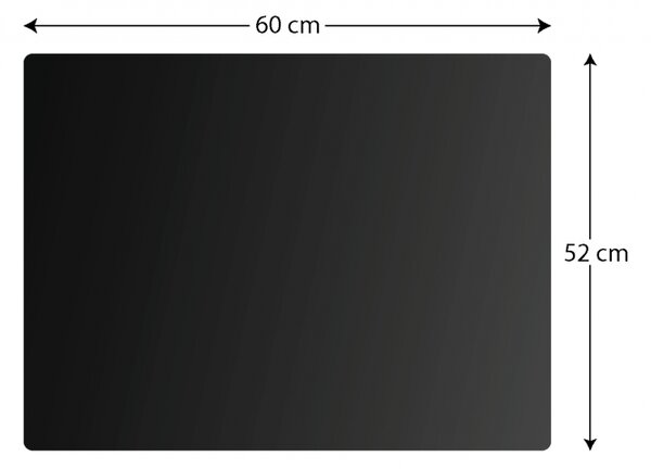Allboards,Skleněná kuchyňská deska ČERNÁ 60x52cm - krájecí, ochranná deska,FC60x52_000014