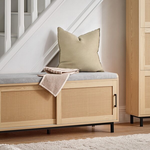 Sobuy Fsr155-N Výklopný Botník Úzký Botník Komoda Na Boty Přírodní 60 X 127 X 24 Cm