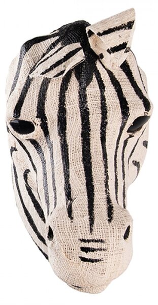 Nástěnná dekorace Zebra Černá, Bílá 10x20x18 cm – 10x20x18 cm