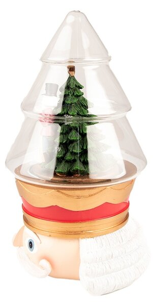 Skleněný kryt s louskáčkem LED 15*13*24 cm / 2*AA – 15x13x24 cm