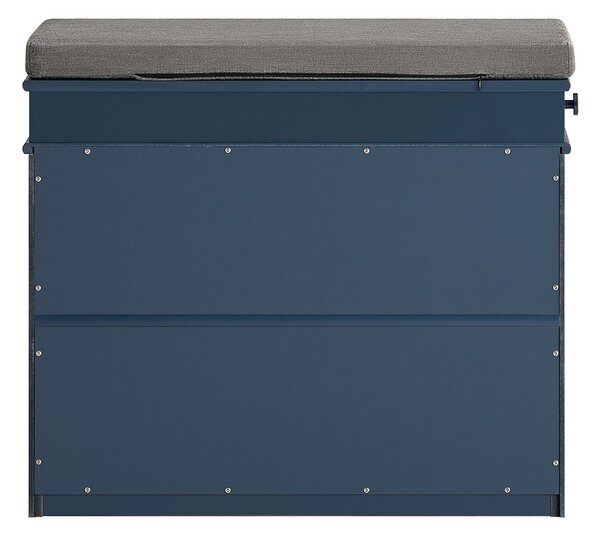 Sobuy Fsr82-K-B Výklopník Na Boty Botník S Výklopem Lavice Na Boty S Polštářem Na Sezení Komoda Na Boty Lavice Modrá Wht Cca 60X52X24Cm