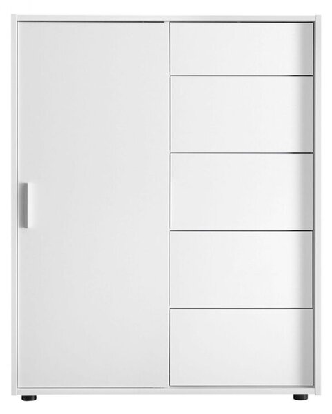 Komoda 1dv 5šx (Bílá) Case