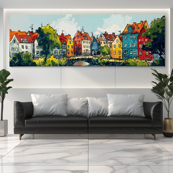Obraz na plátně - Pražské kouty u Botiče FeelHappy.cz Velikost obrazu (šířka x výška): 60 x 20 cm