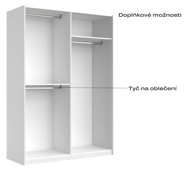 Korpus skříně 4dv Bílý lesk Idea