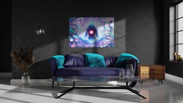 Allboards,Skleněná magnetická tabule- dekorativní obraz JOGA ZEN LOTOS 60x40 cm,TS64_30010