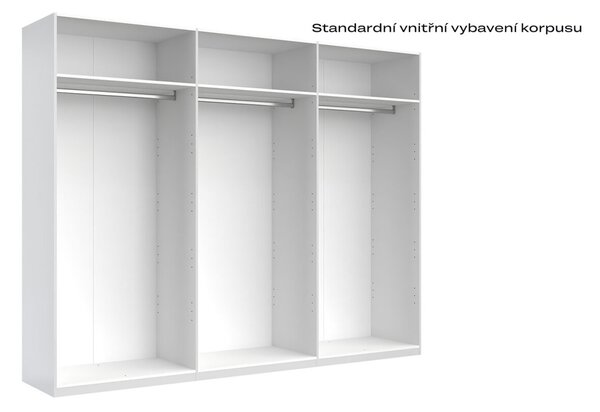 Skříň 6dv bez zrcadel, série N bílá Family