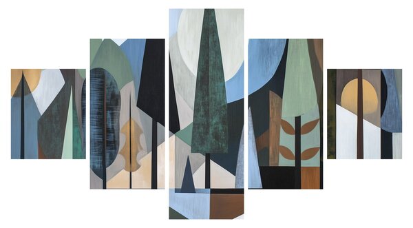 Obraz - Přírodní geometrická abstrakce II. (125x70 cm)