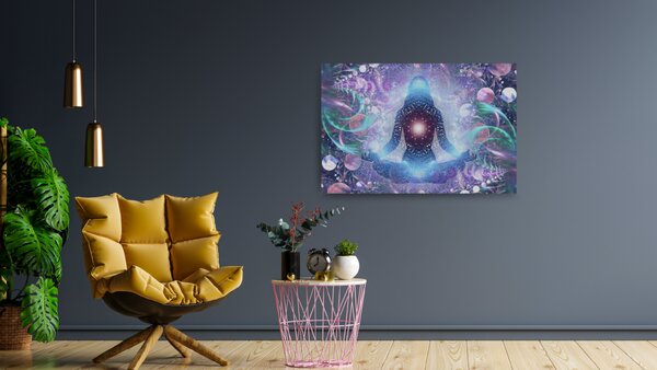 Allboards,Skleněná magnetická tabule- dekorativní obraz JOGA ZEN LOTOS 60x40 cm,TS64_30010