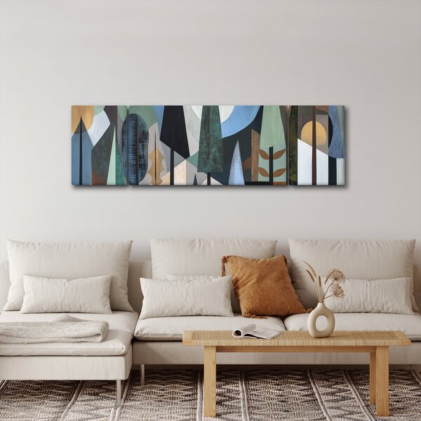 Obraz - Přírodní geometrická abstrakce II. (170x50 cm)