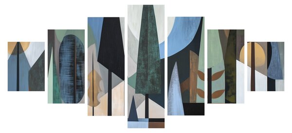Obraz - Přírodní geometrická abstrakce II. (210x100 cm)
