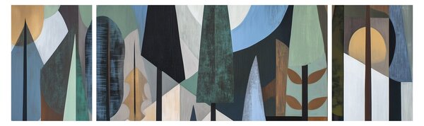 Obraz - Přírodní geometrická abstrakce II. (170x50 cm)