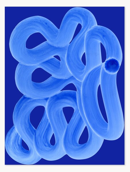Plakát Blue Brush
