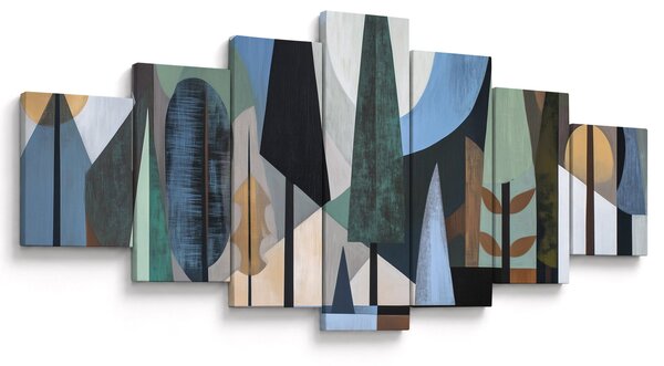 Obraz - Přírodní geometrická abstrakce II. (210x100 cm)