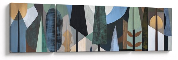 Obraz - Přírodní geometrická abstrakce II. (170x50 cm)