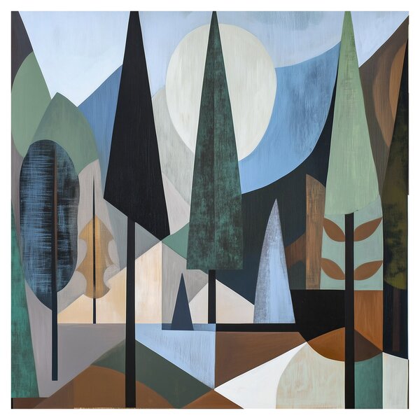 Obraz - Přírodní geometrická abstrakce II. (30x30 cm)