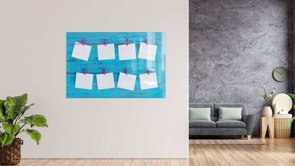 Allboards,Skleněná magnetická tabule- dekorativní obraz POZNÁMKY PLÁNOVAČ 60x40 cm,TS64_30009