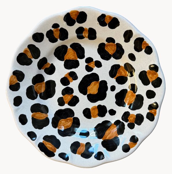 Ručně vyrobený dezertní talíř Leopardo