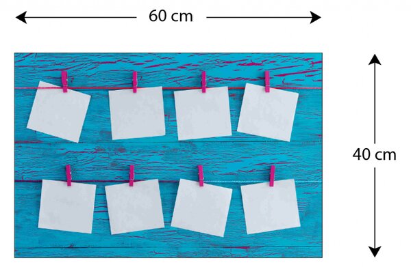 Allboards,Skleněná magnetická tabule- dekorativní obraz POZNÁMKY PLÁNOVAČ 60x40 cm,TS64_30009