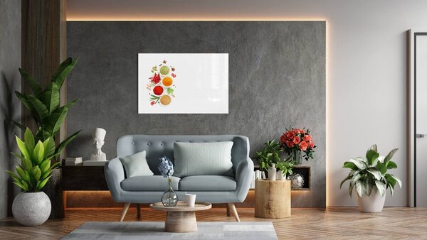 Allboards,Skleněná magnetická tabule- dekorativní obraz KOŘENÍ BYLINKY 90x60 cm,TS96_40004