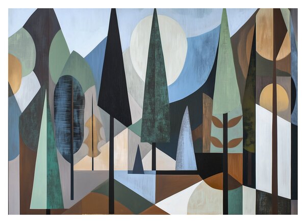 Obraz - Přírodní geometrická abstrakce II. (70x50 cm)