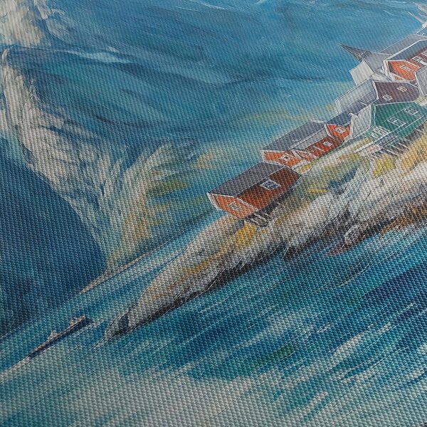 Obraz - Norská vesnička (170x50 cm)