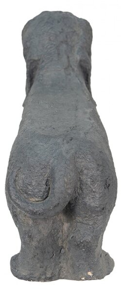 Šedá dekorační socha Jezevčík – 74x19x39 cm