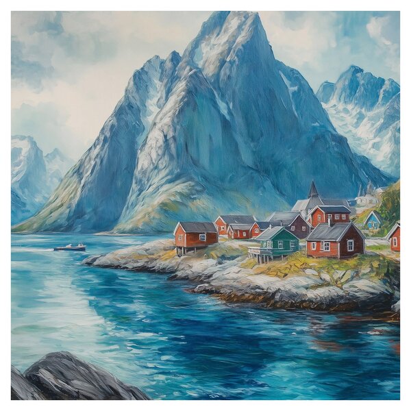 Obraz - Norská vesnička (30x30 cm)