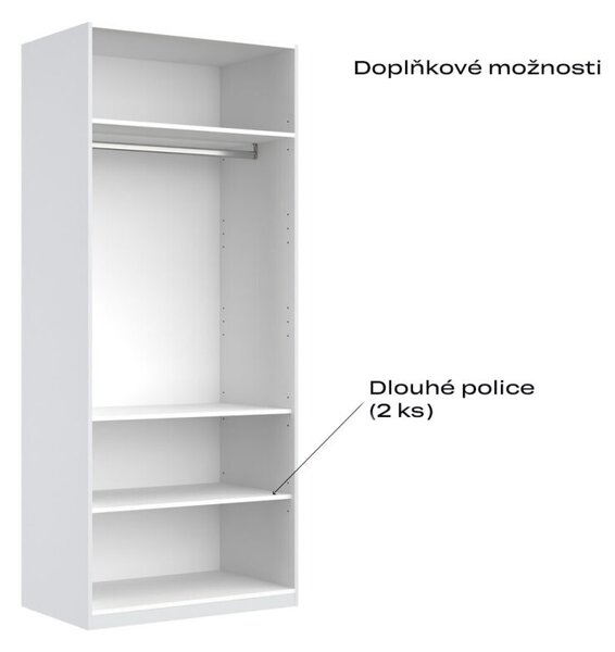 Korpus skříně 2dv Bílý lesk Idea