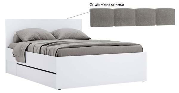 Postel 1.6x2.0 s šuplíky bez rámu Super Mat Bílá Tibo