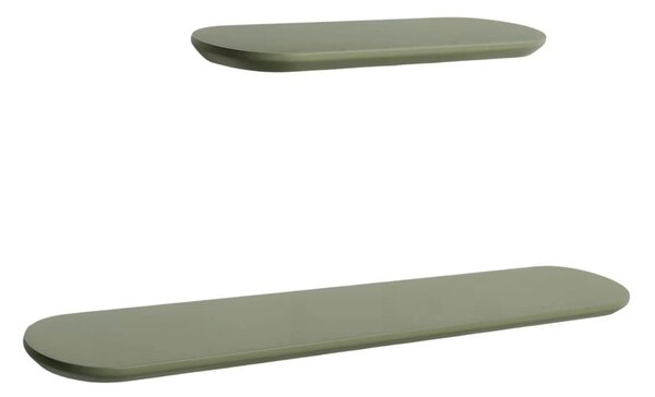 Zelené police v sadě 2 ks 55 cm Arely – Kave Home