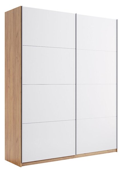 Skříň s posuvnými dveřmi 1.5x2.1m (Dveře Lesklé Bílé) série N Asti