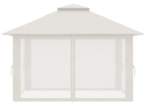 Pavilon Outsunny 4x4m Stabilní Zimní Pop-up Zahradní Altán s Dvojitou Stříškou, UV Ochrana 50+, Party Stan se 4 Bočními Stěnami a Pytli na Písek pro K