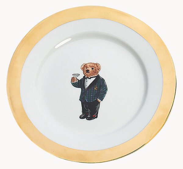 Sada snídaňových talířů z porcelánu's 24karátovým zlatem Thompson, 4 díly