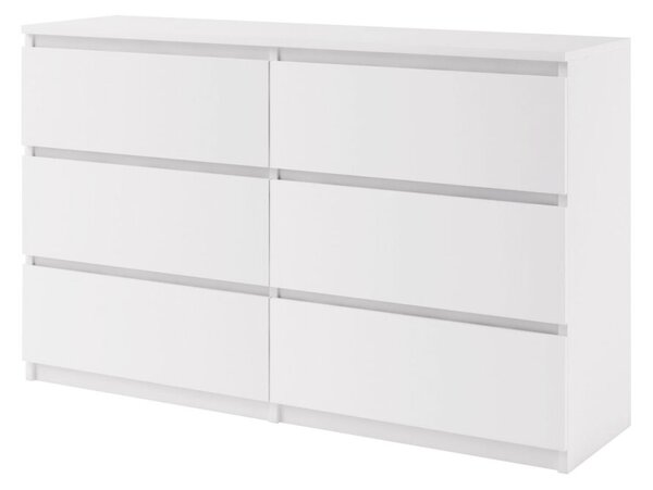 Komoda Agnes 6šed bílá