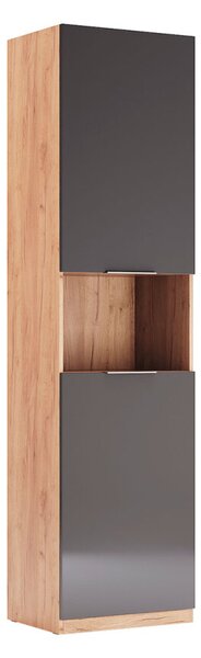 Skříňka Junior 2dv Lava / dub kraft Luna