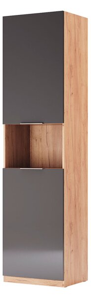 Skříňka Junior 2dv Lava / dub kraft Luna