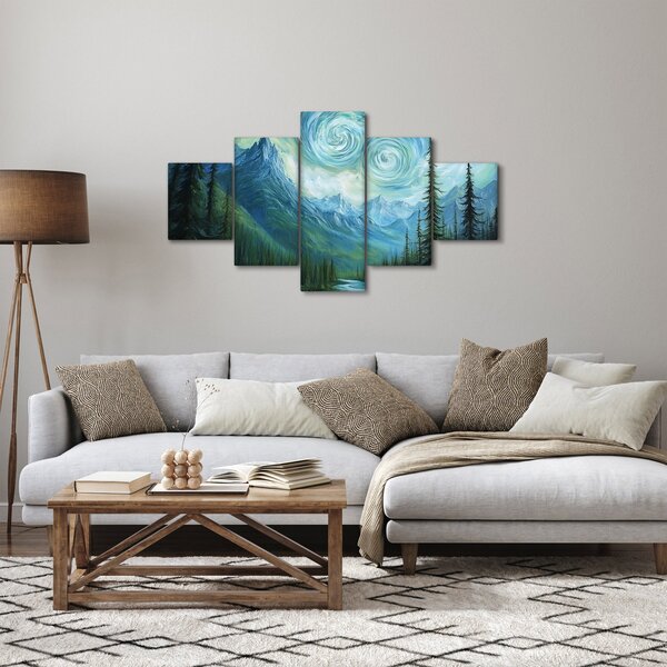 Obraz - Krajina s nádechem Van Gogha (125x70 cm)