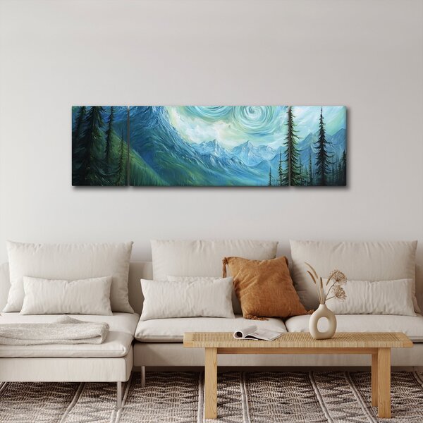 Obraz - Krajina s nádechem Van Gogha (170x50 cm)