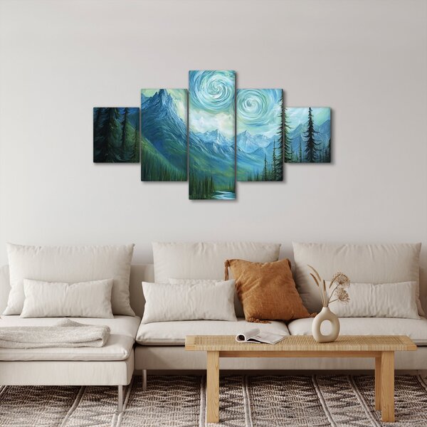 Obraz - Krajina s nádechem Van Gogha (125x70 cm)