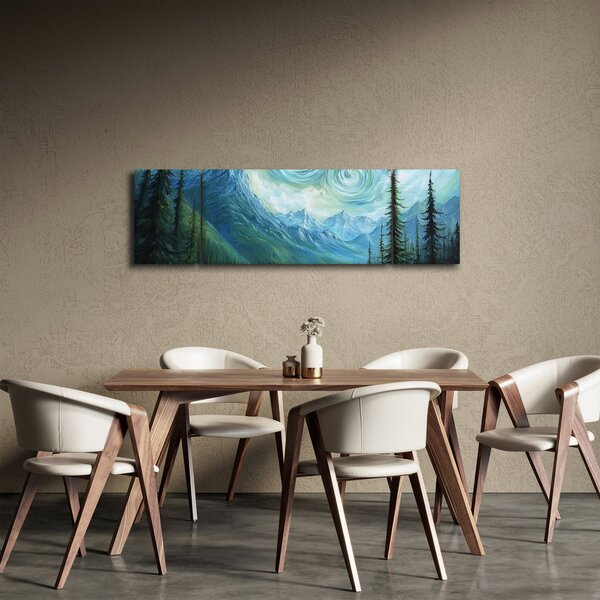 Obraz - Krajina s nádechem Van Gogha (170x50 cm)