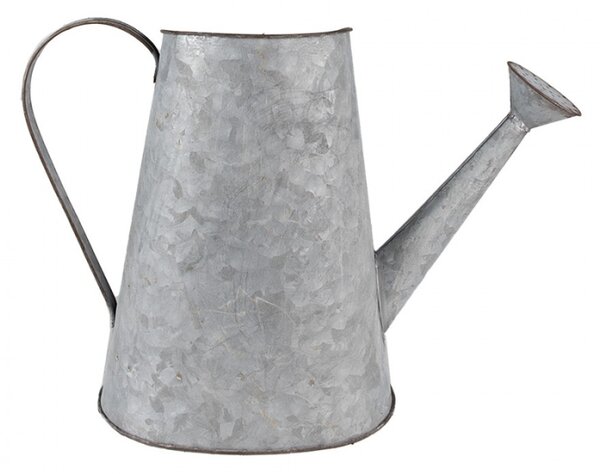 2ks plechové antik obaly na květináče ve tvaru konve v saku – 40x16x29 / 32x14x24 cm