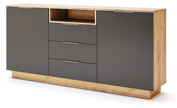 Komoda 2dv 3šu Lava / dub kraft Luna