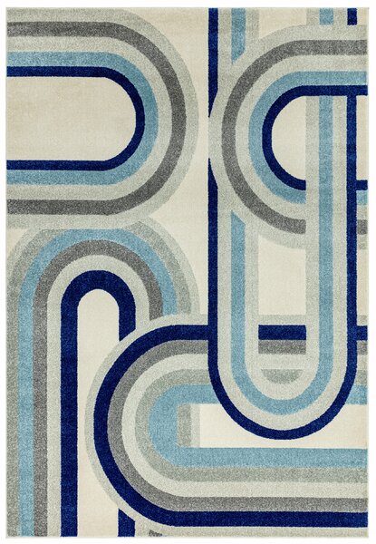 Tribeca Design Kusový koberec Dinamo Retro Blue Rozměry: 80x150 cm