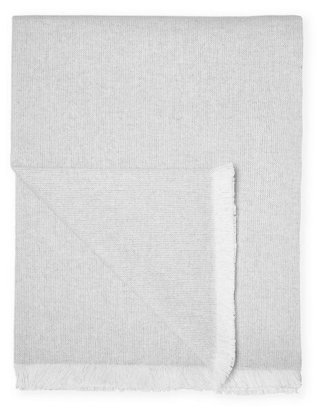 Světle šedý pléd s podílem bavlny Euromant Summer Linen, 140 x 180 cm