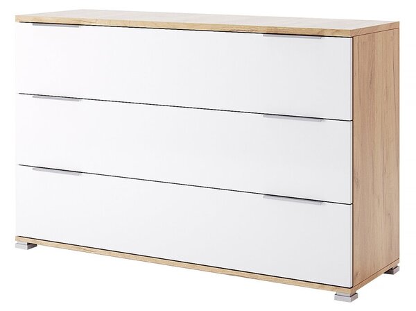 Komoda 3Š dub craft / bílý Asti