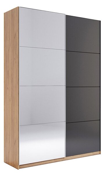 Skříň s posuvnými dveřmi 1,5x2,4m (Dveře Mat Láva/Zrcadlo), série N Luna