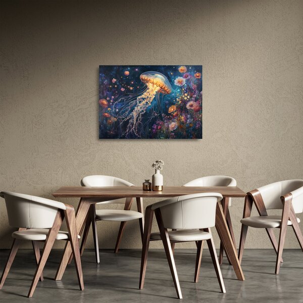 Skleněný obraz - Magická medúza (70x50 cm)