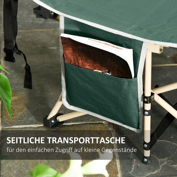 Skládací kempovací postel Outsunny s taškou 190 x 68 x 52 cm pro kempování do 150 kg, postel pro hosty, skládací postel pro vnitřní a venkovní použití