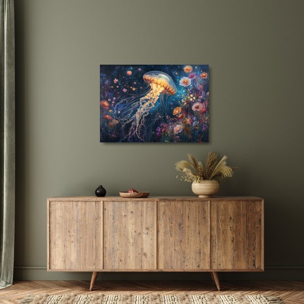 Skleněný obraz - Magická medúza (70x50 cm)